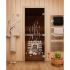 Дверь для бани DoorWood Эталон с рисунком 1900х700, 10 мм, 3 петли, коробка - листв. порода