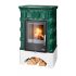 Кафельная печь ABX Britania KPI (белый цоколь), с допуском воздуха извне, с теплообменником